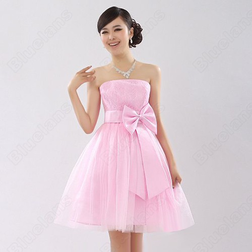 Ladies Gorgeous Sweet Bow Tie Prom Party Bridemaids Short Dress on Luulla