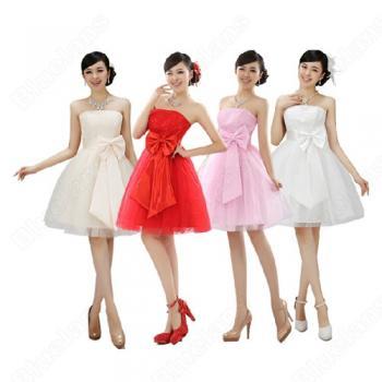 Ladies Gorgeous Sweet Bow Tie Prom Party Bridemaids Short Dress on Luulla